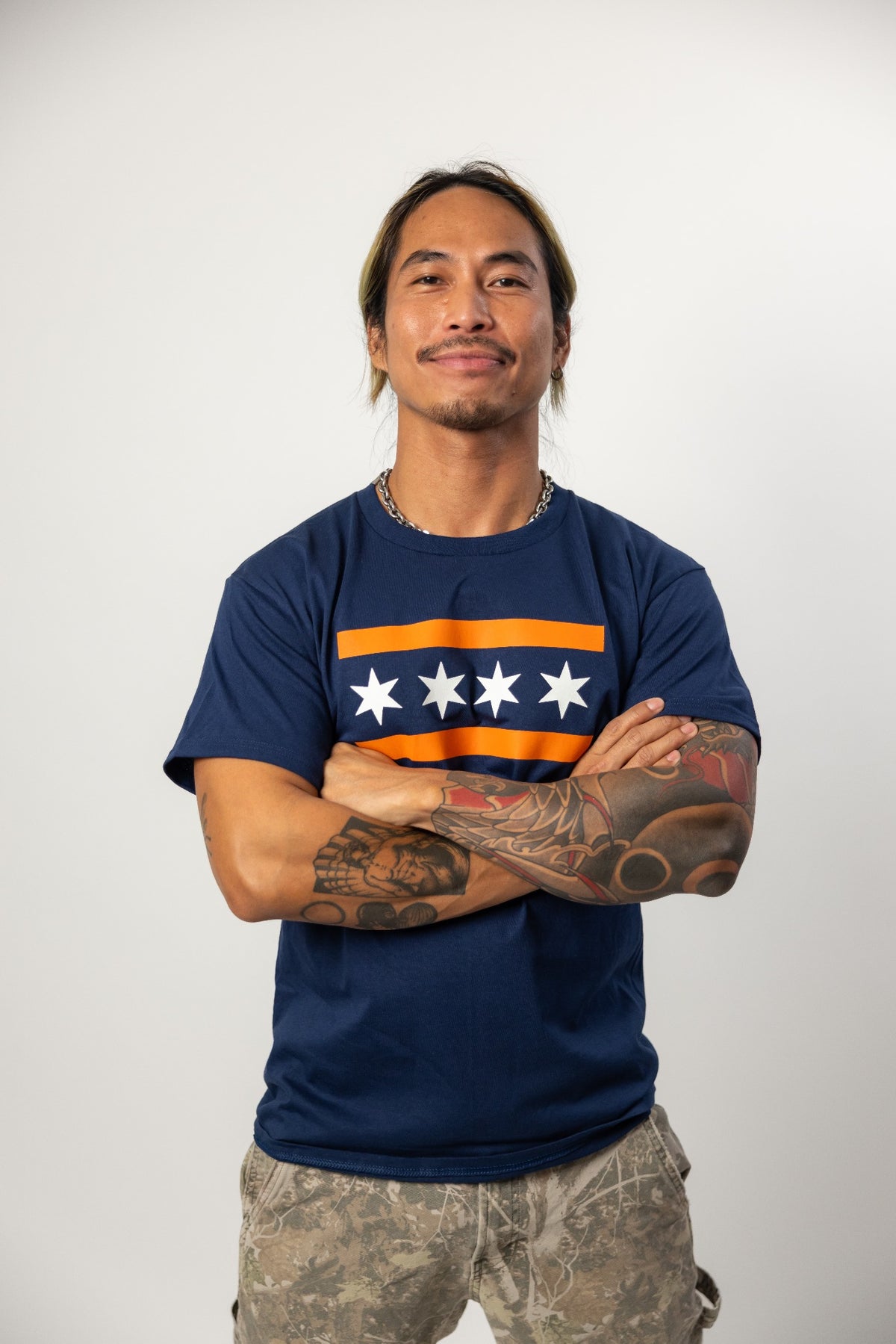 TRADEMARKED Chi Line Chicago Football Edition T-Shirt – Navy
